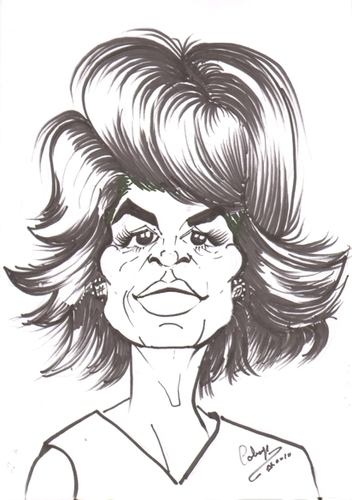 Cartoon: Jacqueline Kennedy (medium) by cabap tagged caricature