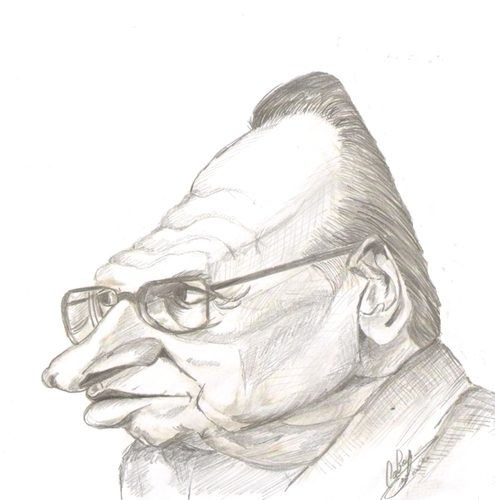 Cartoon: Larry King (medium) by cabap tagged caricature