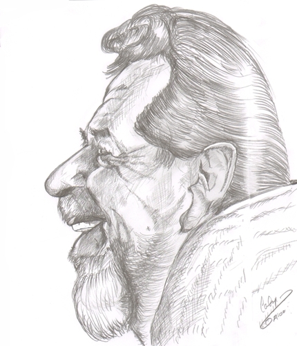 Cartoon: Leo Buscaglia (medium) by cabap tagged caricature