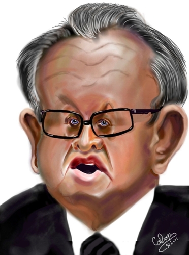 Cartoon: Martti Ahtisaari (medium) by cabap tagged caricature,ipad