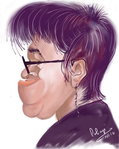 Cartoon: My wife (medium) by cabap tagged caricature