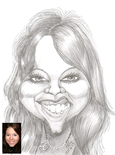 Cartoon: Natalie a caricaturefriend (medium) by cabap tagged caricature