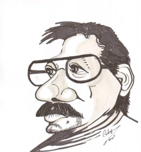 Cartoon: Rainer Werner Fassbinder (medium) by cabap tagged movie