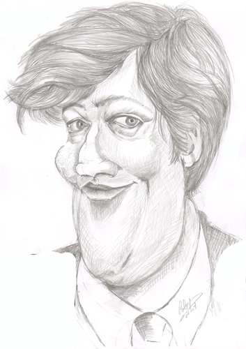 Cartoon: Stephen Fry (medium) by cabap tagged caricature
