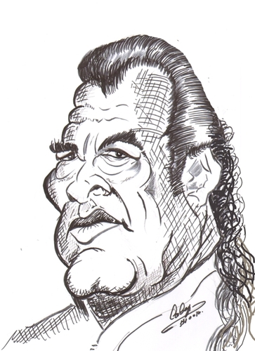 Cartoon: Steven Seagal (medium) by cabap tagged caricature