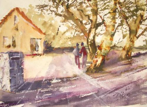 Cartoon: summertime (medium) by cabap tagged watercolor
