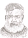 Cartoon: Ernest Hemingway (small) by cabap tagged caricature