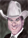 Cartoon: Larry Hagman (small) by cabap tagged caricature