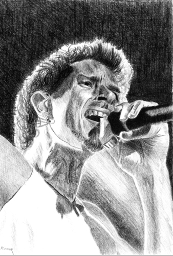 Cartoon: Chris Cornell (medium) by szomorab tagged grunge,rock,music,soundgarden,audioslave,chris,cornell,alternative