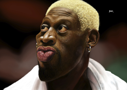 Cartoon: Dennis the worm Rodman (medium) by szomorab tagged rodman,dennis