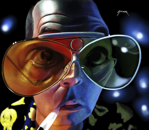 Cartoon: fear and loathing.... (medium) by szomorab tagged las,vegas,johnny,depp,fear,loathing,sunglasses