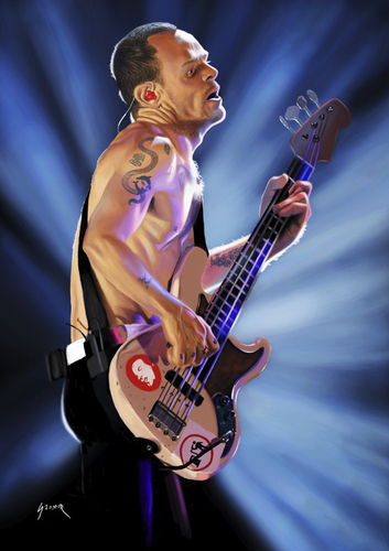 Cartoon: Flea (medium) by szomorab tagged music,rock,funky,peppers,chili,hot,red,flea