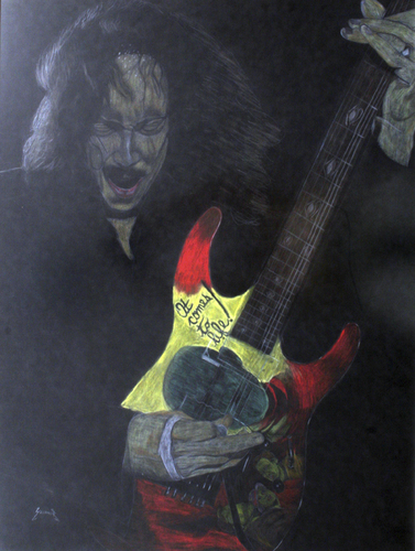 Cartoon: kirk hammett (medium) by szomorab tagged metallica,portrait