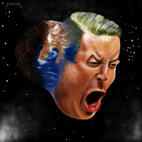 Cartoon: Planet Gore (medium) by szomorab tagged al,gore,caricature