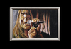 Cartoon: Iggy Pop acrylic (small) by szomorab tagged iggy pop stoogees godfather of punk rock music alternative