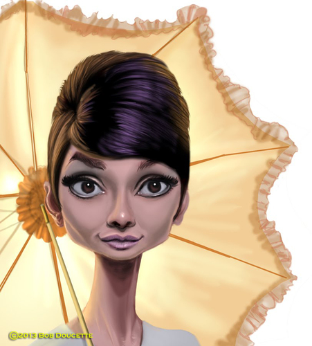 Cartoon: Audrey Hepburn (medium) by tobo tagged audrey,hepburn