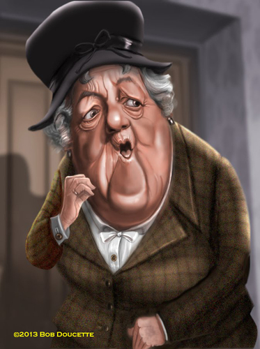 Cartoon: Dame Margaret Rutherford (medium) by tobo tagged miss,marple