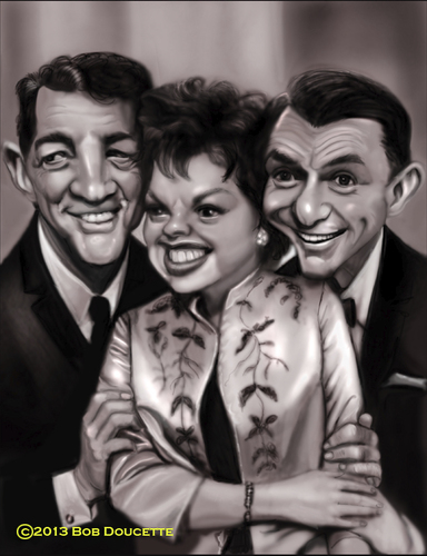 Cartoon: Dean Judy Frank (medium) by tobo tagged judy,garland,frank,sinatra,dean,martin