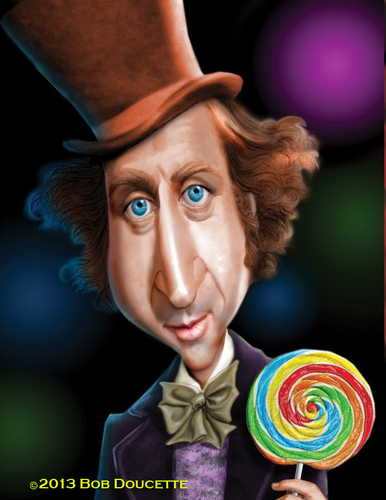 Cartoon: Gene Wilder as Wonka (medium) by tobo tagged gene,wilder,as,wonka