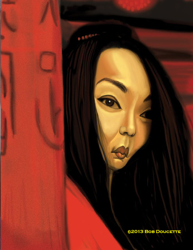 Cartoon: Maggie Cheung in Hero (medium) by tobo tagged maggie,cheung,hero