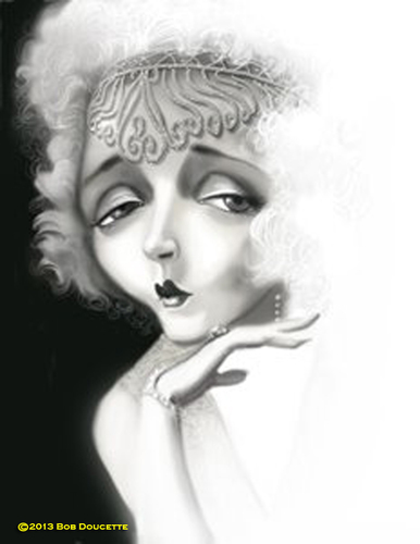 Cartoon: Mae Murray (medium) by tobo tagged caricature