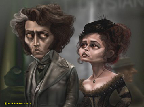 Cartoon: Sweeney Todd (medium) by tobo tagged johnny,depp