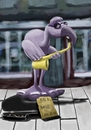 Cartoon: Lipless (small) by PlainYogurt tagged music busking