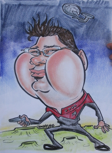 Cartoon: captain tim reed (medium) by dumo tagged tim,reed,caricature,star,trek,startrek,body