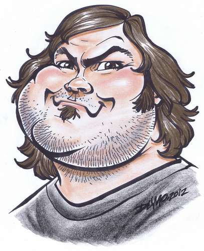 Cartoon: jack black (medium) by dumo tagged jack,black,comedian,actor,caricature,color