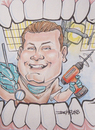 Cartoon: dr. guzik (small) by dumo tagged dentist,drill,caricature,color