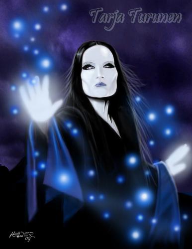 Cartoon: Tarja Turunen is a immortal (medium) by Hellder Gonzales tagged tarja,turunen,nightwish,phantom,fantasy,immortal,soul