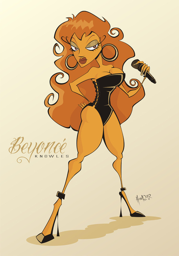 Cartoon: Vector caricature cartoon style (medium) by Hellder Gonzales tagged diva,music,caricature,school,new,cartoon,vector,beyonce