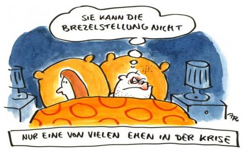 Cartoon: Ehekrise (medium) by ari tagged heirat,krise,ehe,mann,frau,bett,erotik