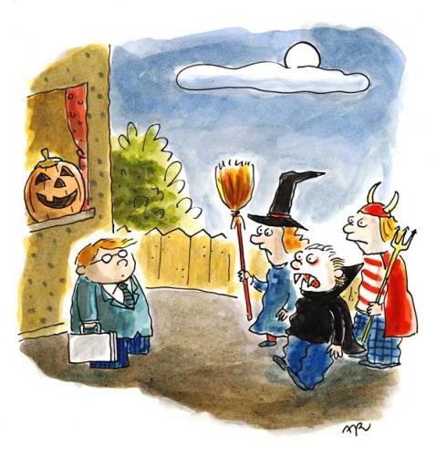 Cartoon: Halloween (medium) by ari tagged manager,drakula,teufel,hexe,gespenst,plikat,horror,grusel,verkleidung,kürbis,kostüm,kinder,halloween