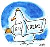 Cartoon: eis (small) by ari tagged schneemann,winter,eiscreme,nahrung,gastronomie,plikat,ernährung,klima,klimawandel