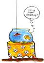 Cartoon: Gefährlich (small) by ari tagged es werde licht fisch strom elektrizität wasser energie risiko