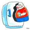 Cartoon: Magnet (small) by ari tagged kühlschrank magnet mann bier