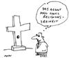 Cartoon: religion (small) by ari tagged religion,kreuz,mann