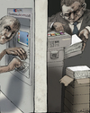 Cartoon: bank-o-mat (small) by Rainer Ehrt tagged banken,bankenkrise,euro,eurokrise,europa,inflation,spekulation,eurobonds,kredite