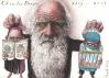 Cartoon: Charles Darwin (small) by Rainer Ehrt tagged darwin,kreationismus,stammzellen,cloning