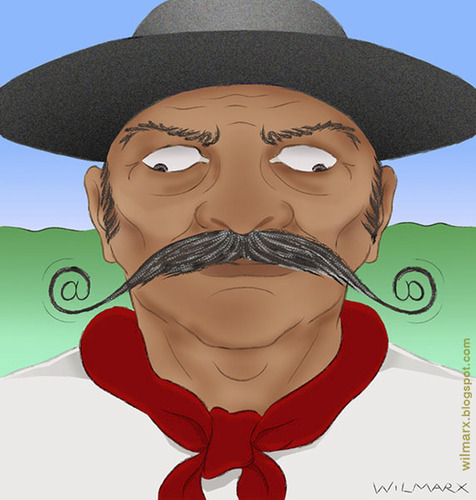 Cartoon: Gaucho connected (medium) by Wilmarx tagged gaucho,internet,email