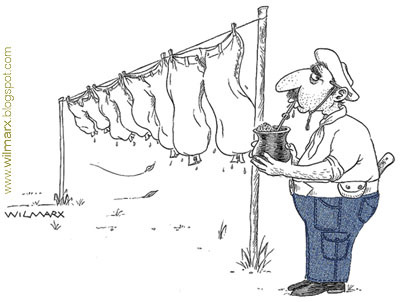 Cartoon: Gaucho de jeans (medium) by Wilmarx tagged gaucho