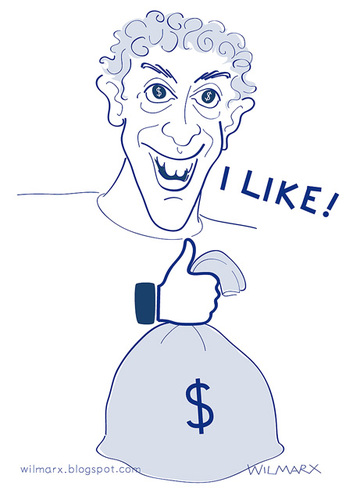 Cartoon: Mark Zuckerberg (medium) by Wilmarx tagged facebook,internet