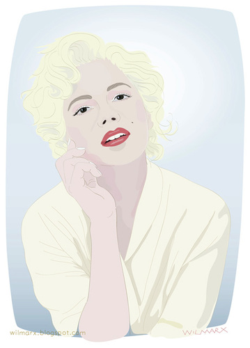 Cartoon: Michelle Williams (medium) by Wilmarx tagged monroe,marilyn,actress,movie