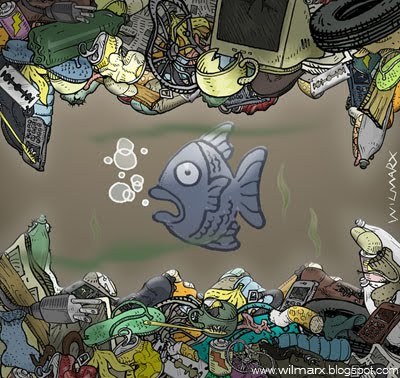 Cartoon: O monstro do lago (medium) by Wilmarx tagged ecologia,nature,animal,animals