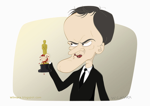 Cartoon: Quentin Tarantino (medium) by Wilmarx tagged film,tarantino,caricature,oscar