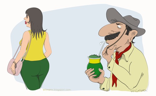 Cartoon: The Gaucho 2014 (medium) by Wilmarx tagged gaucho,brazil