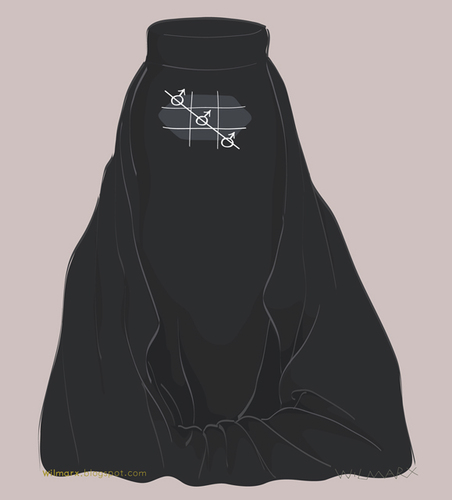 Cartoon: tic-tac-toe macho version (medium) by Wilmarx tagged burka