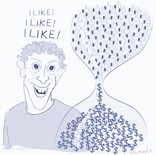 Cartoon: Time is money (medium) by Wilmarx tagged mark,zuckerberg,facebook,internet