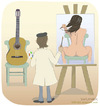 Cartoon: Body guitar (small) by Wilmarx tagged graphic,painter,women,music